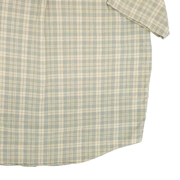 Northwest Territory Shirt Mens 2XL Plaid Short Sleeve Button Down Linen Cotton - Picture 11 of 11